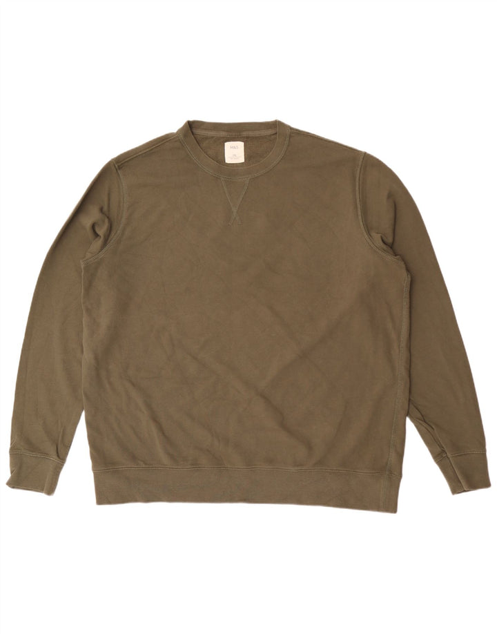 Marks & Spencer Sweat-shirt pour homme en coton kaki 2XL