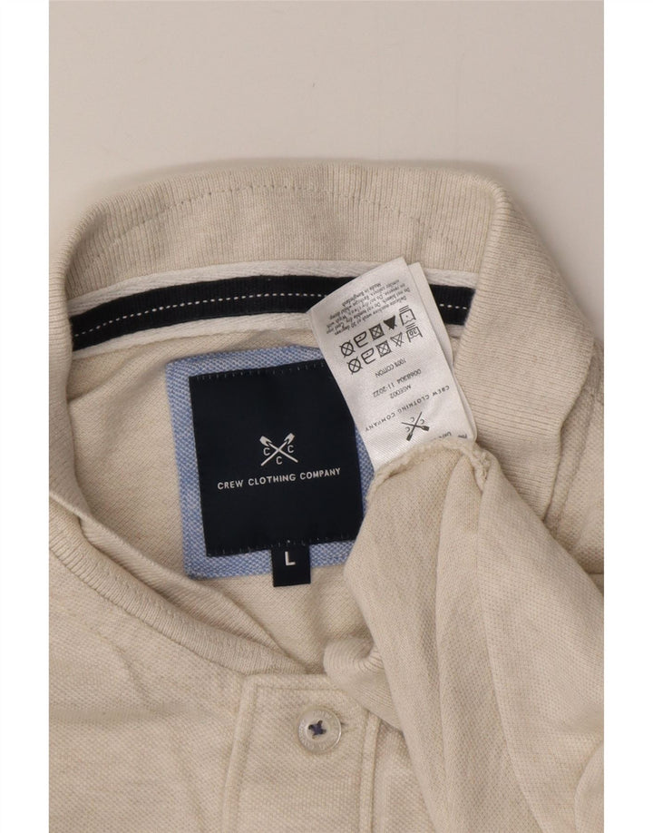 CREW CLOTHING Polo Homme Grand Gris Coton