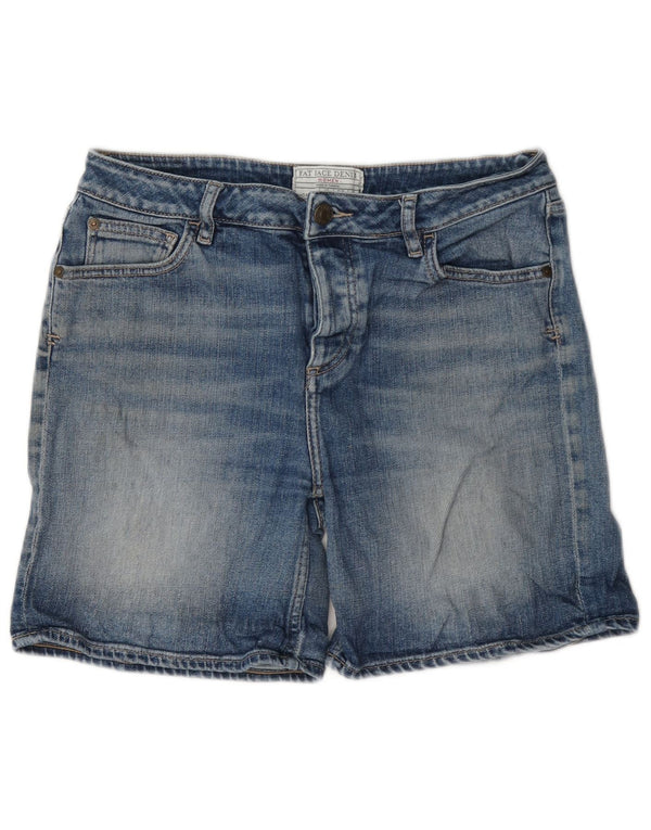 Fat Face Short en jean pour femme UK 10 Small W27 L6 Bleu Coton