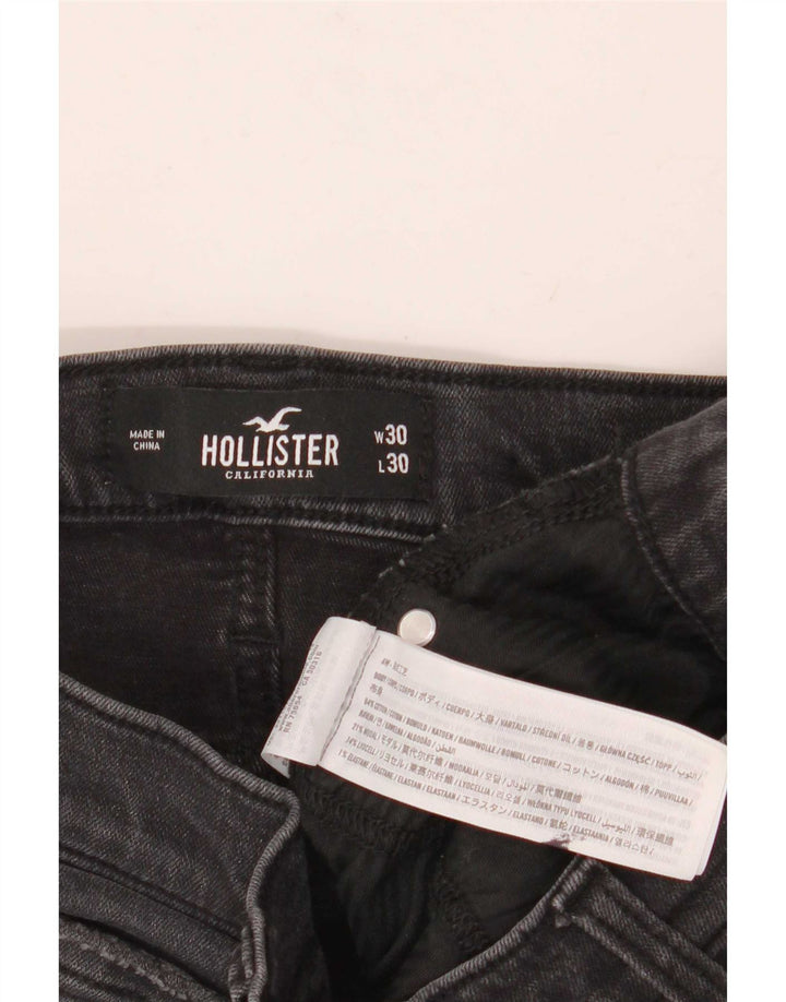 Hollister Jean slim vieilli W30 L30 pour homme en coton gris