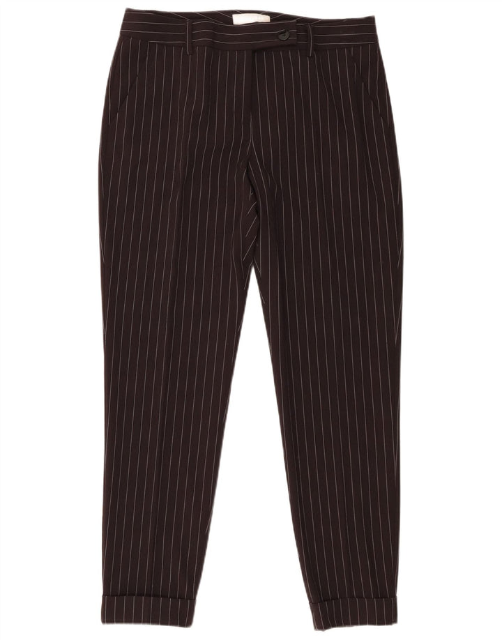 Stefanel Pantalon de Costume Slim Femme W32 L28 Noir Rayé
