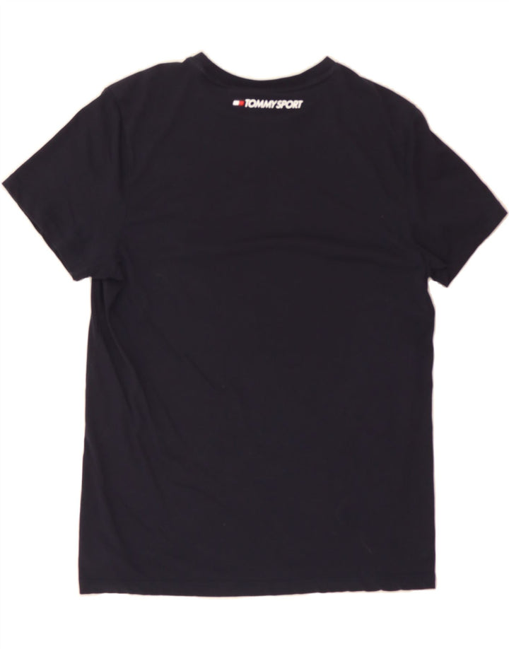 TOMMY HILFIGER Mens T-Shirt Top Medium Black Cotton Vintage Tommy Hilfiger and Second-Hand Tommy Hilfiger from Messina Hembry 