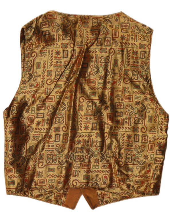 Lavorazione Artigiana Gilet en Daim Homme XL Marron Cuir Géométrique