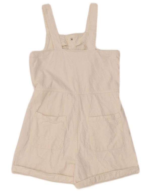 Zara Combishort En Jean Fille 13-14 ans Blanc Coton