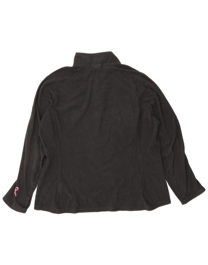 The North Face Pull polaire à col zippé pour femme UK 18 XL Noir Polyester