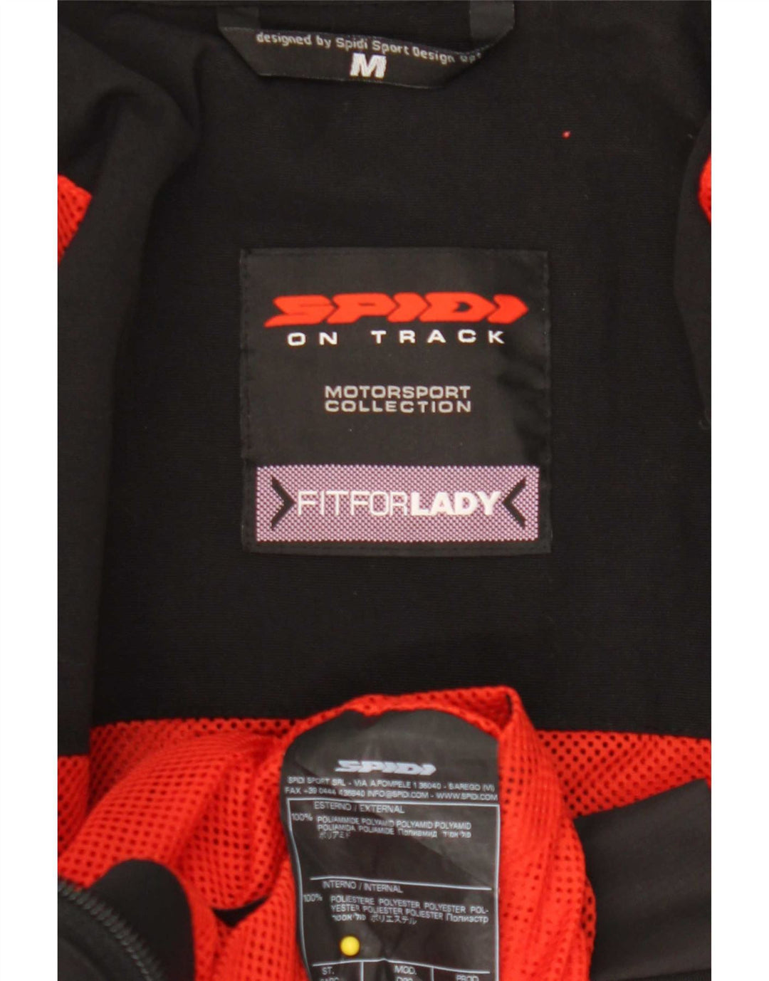 Spidi Veste de moto graphique Racer pour femme UK 14 Medium Noir Polyamide