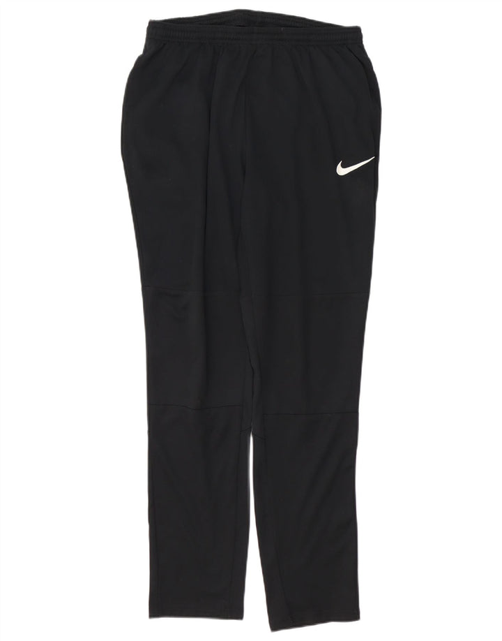 NIKE Pantalon de survêtement Dri Fit pour femme UK 12 Polyester noir moyen