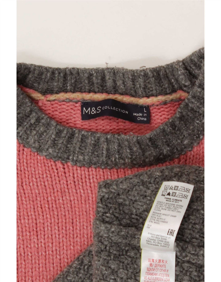 Marks & Spencer Pull ras du cou pour femme UK 16 Large Multicolore