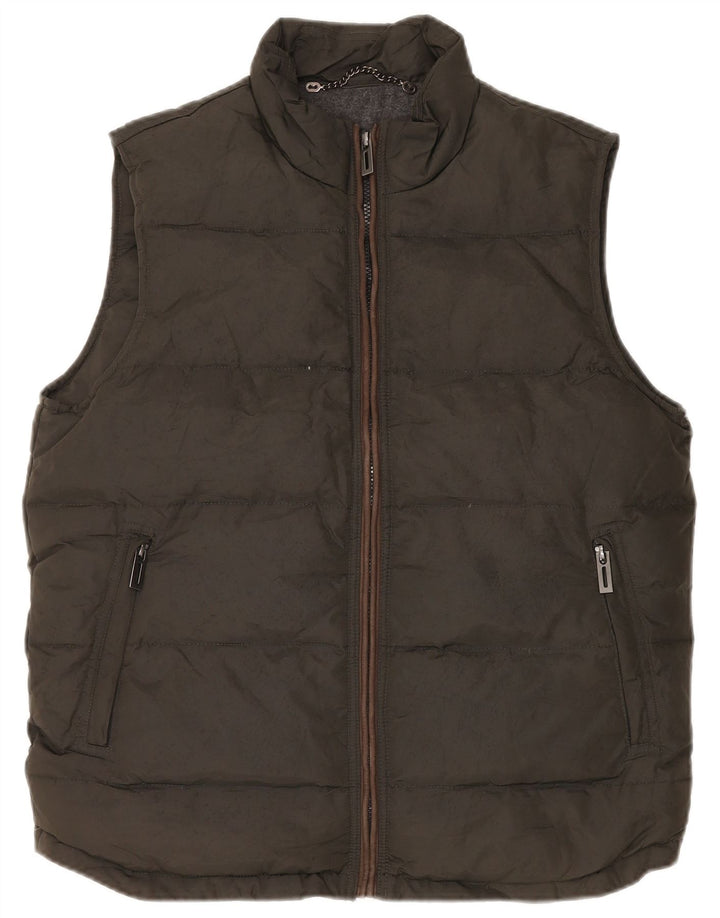 John Lewis Gilet rembourré pour homme UK 38 Medium Kaki Nylon
