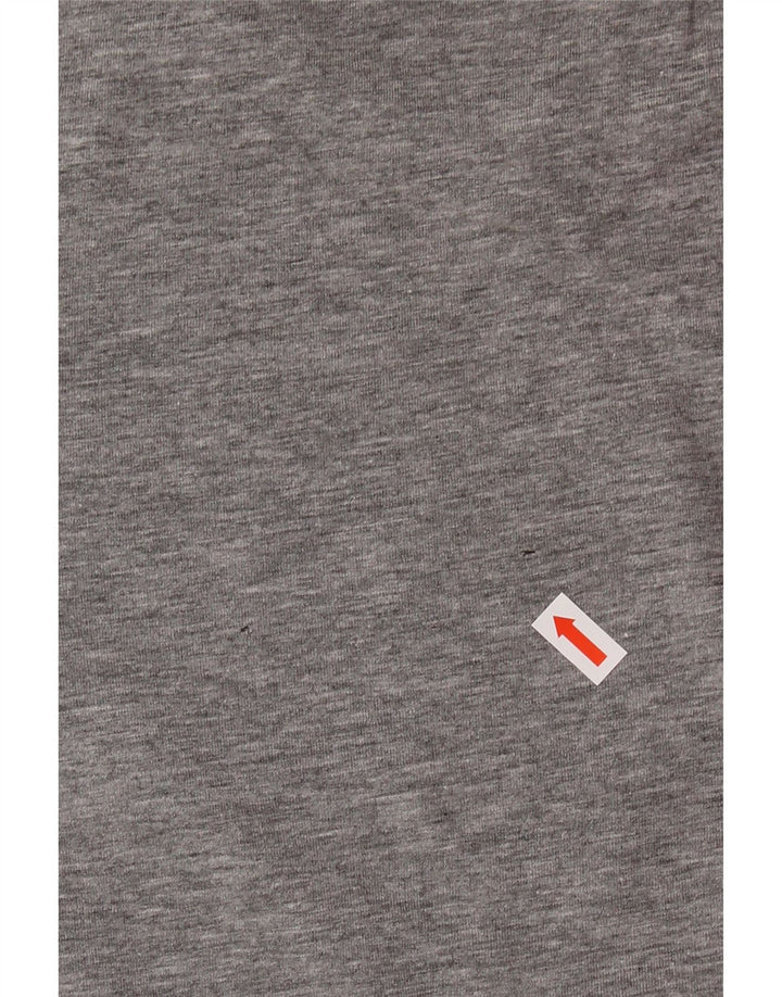 ELLESSE T-shirt graphique pour femme UK 10 Petit coton moucheté gris