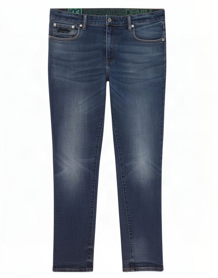 Superdry Jean Slim W34 L29 Femme Bleu Coton