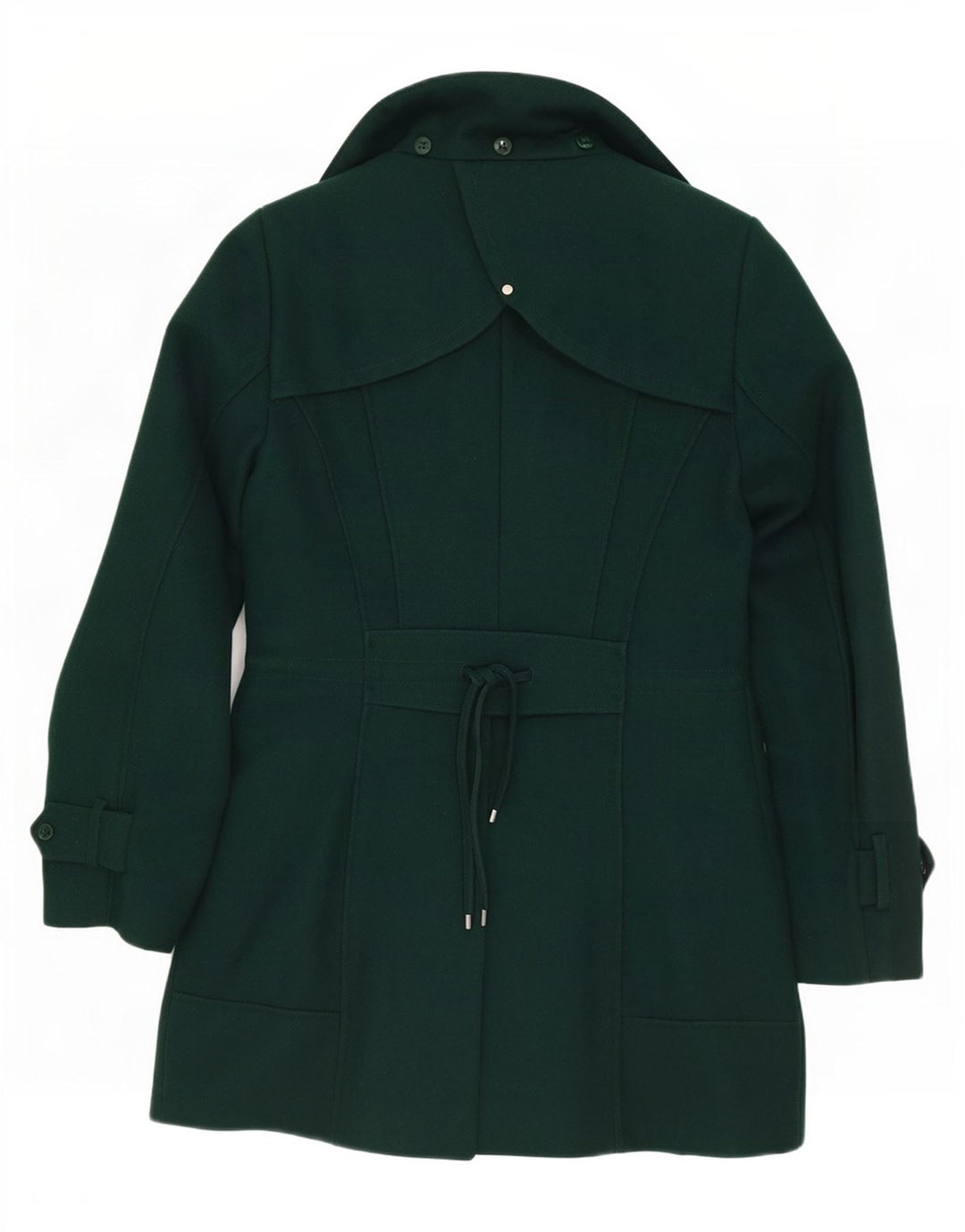 Calvin Klein Trench Femme UK 10 Petit Vert Laine Classique