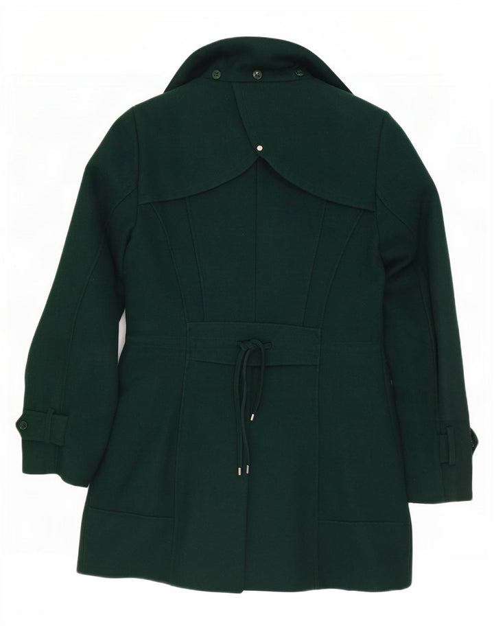 Calvin Klein Trench Femme UK 10 Petit Vert Laine Classique
