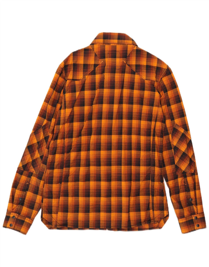 G-Star Chemise homme en coton à carreaux orange moyen