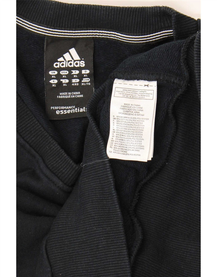 Adidas Homme Sweatshirt Jumper XL Bleu Marine Coton