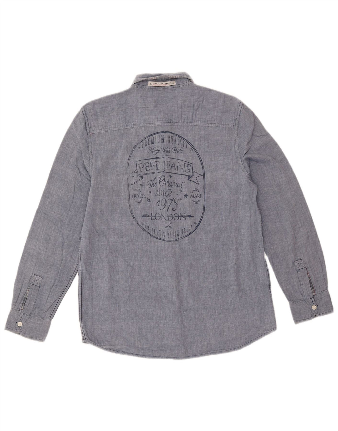 PEPE Jeans Chemise Femme UK 14 Bleu Moyen
