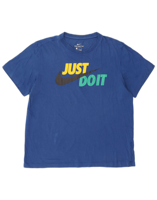 NIKE T-shirt graphique pour hommes, grand, bleu