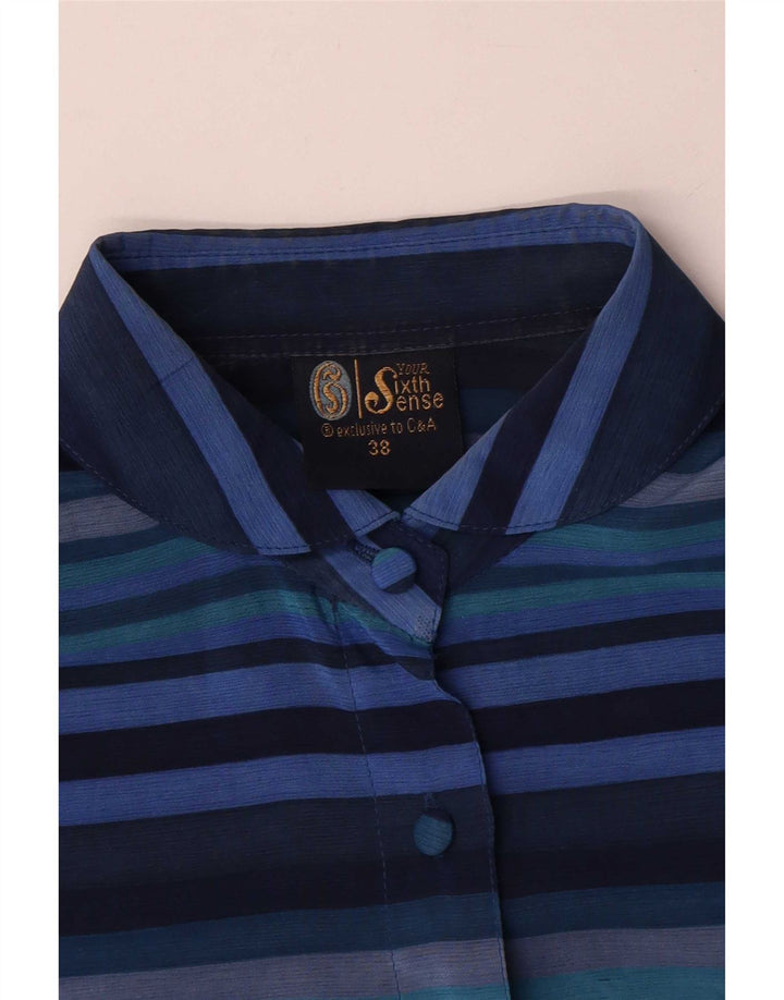 Your Sixth Sense Chemisier Femme EU 38 Bleu Moyen Rayé Polyester