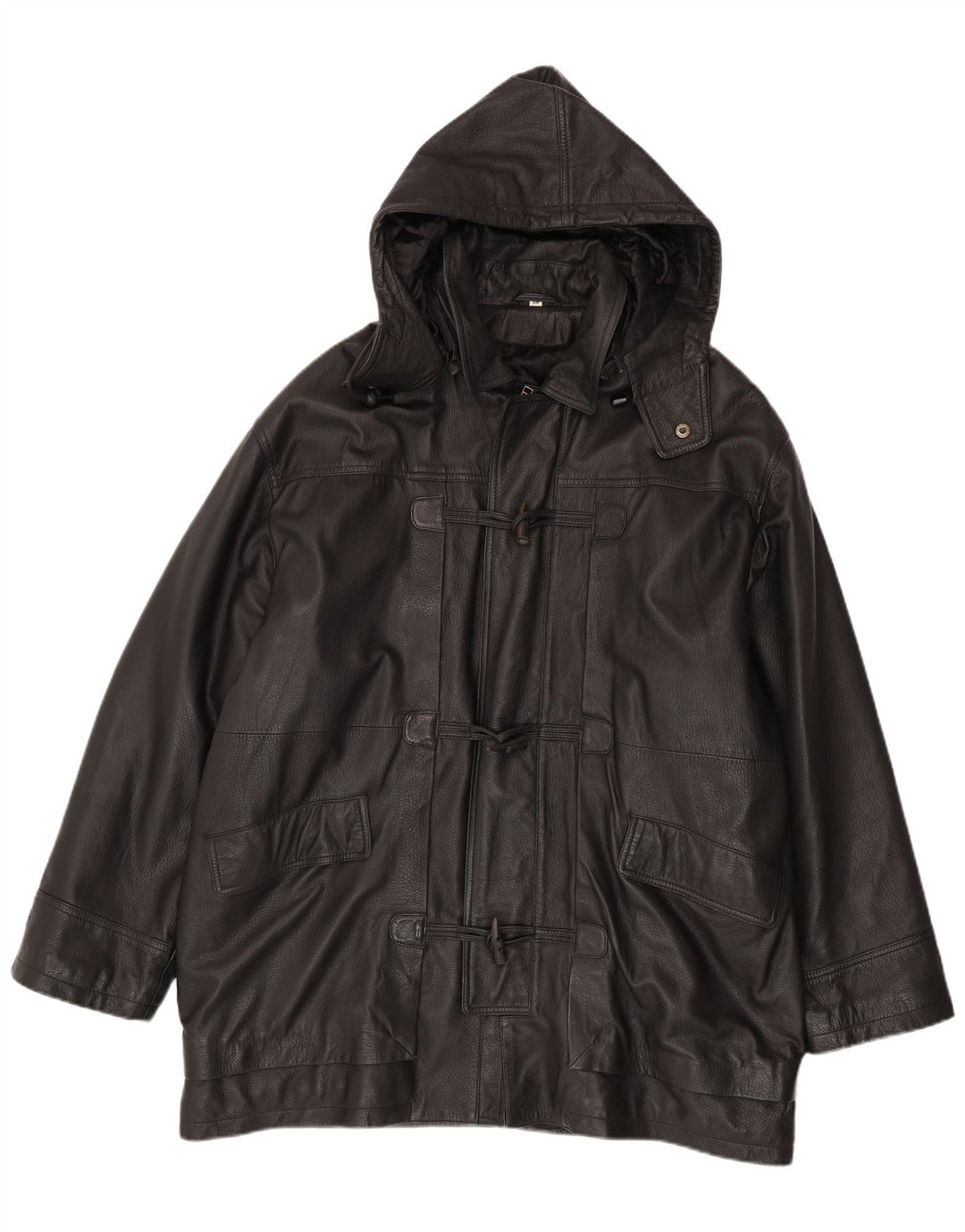Conbipel Manteau à capuche en cuir pour homme IT 56 2XL Noir