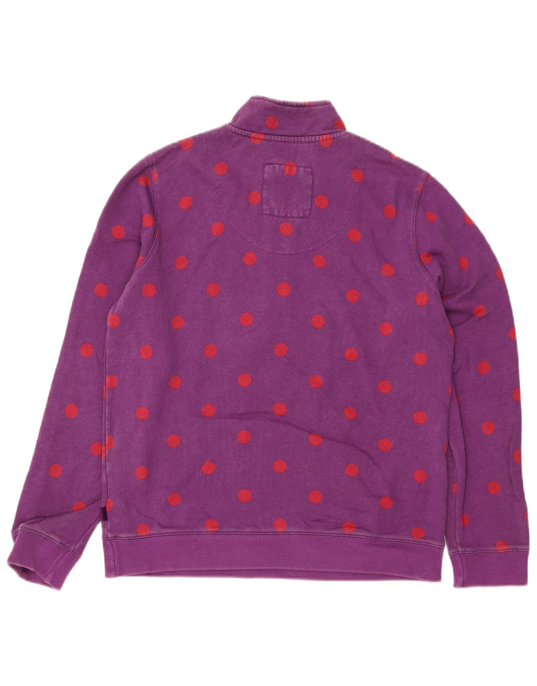 BODEN Sweat-shirt à col zippé pour femme UK 12, violet moyen à pois