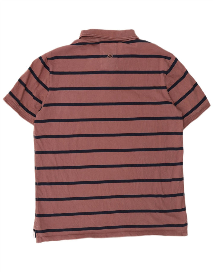 Fat Face Polo Homme Large Bordeaux Rayé