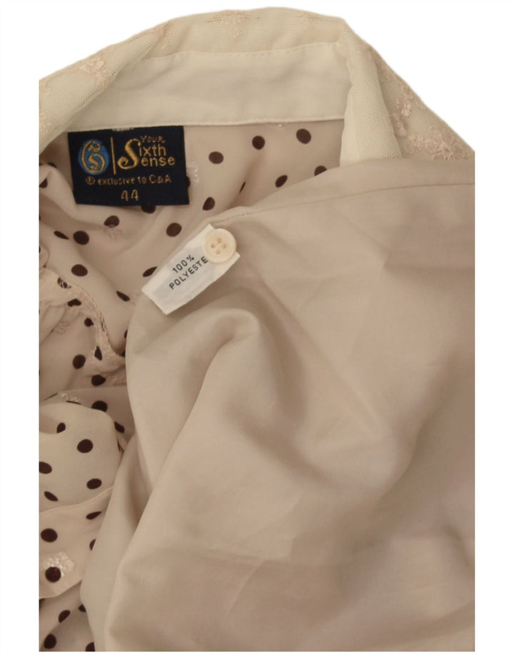 Your Sixth Sense Robe trapèze pour femme IT 44 Polyester à pois beige moyen