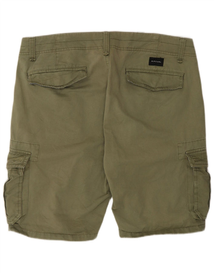 Rip Curl Short cargo coupe décontractée pour hommes W36 grand coton kaki