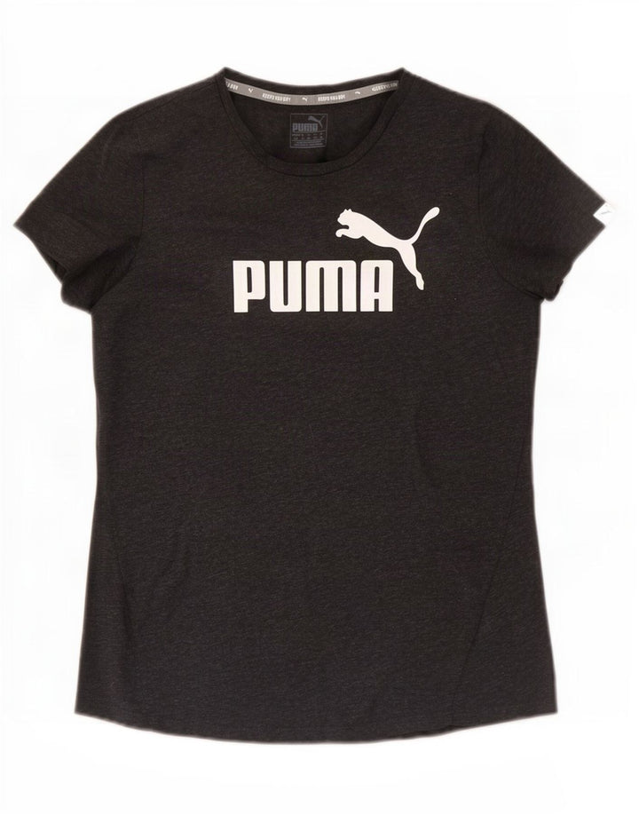 Puma T-shirt graphique pour femme UK 14 Gris moyen Polyester