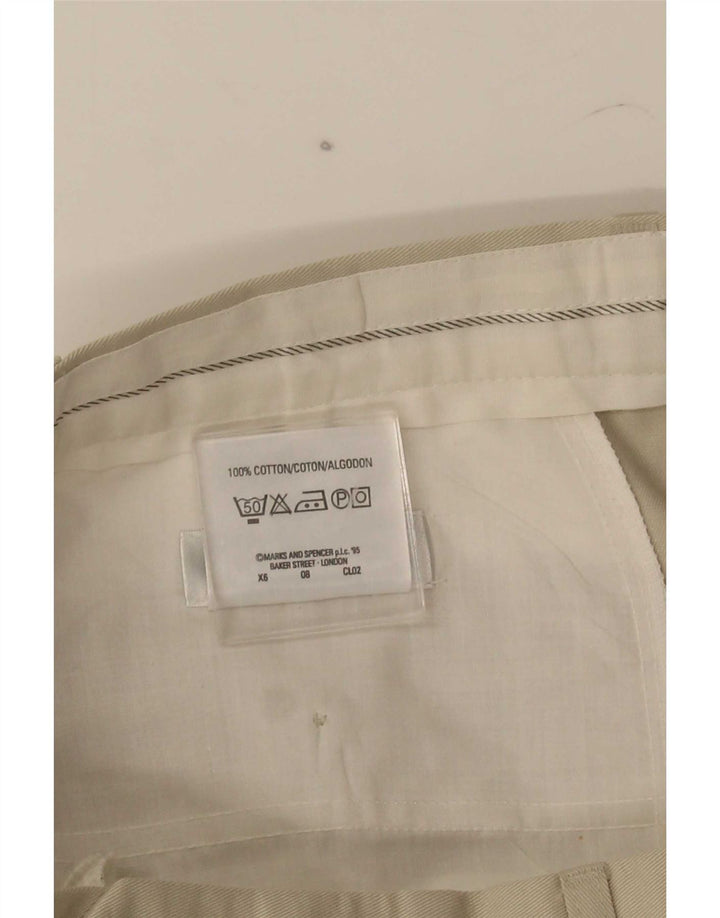 Marks & Spencer Pantalon de costume pour homme W34 L29 Gris Coton
