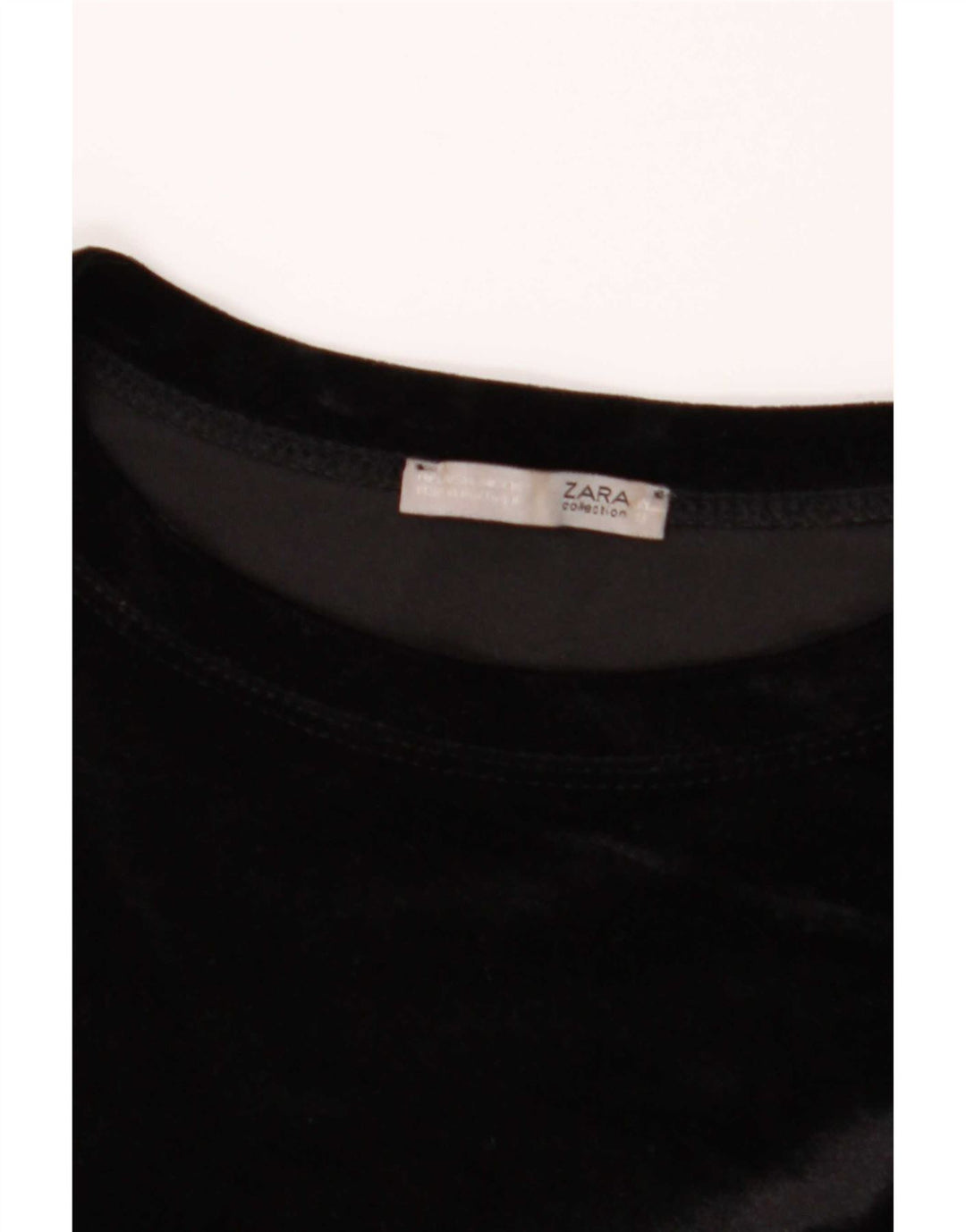Zara Robe droite à manches longues pour femme UK 16 Large Noir Polyester