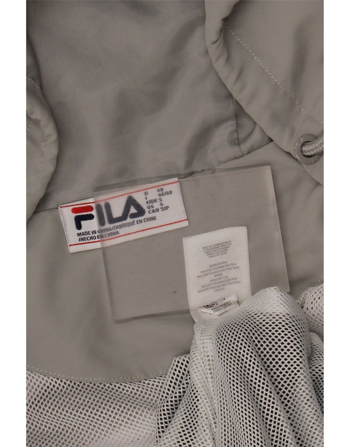 Fila Pull à capuche zippé pour homme Petit polyester color block gris