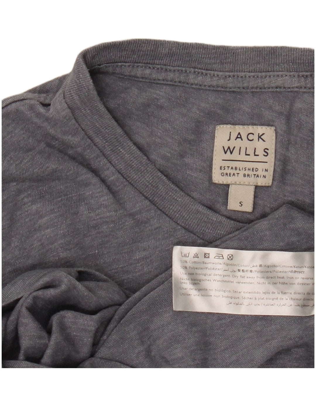 Jack Wills T-Shirt Homme Petit Gris Moucheté Coton