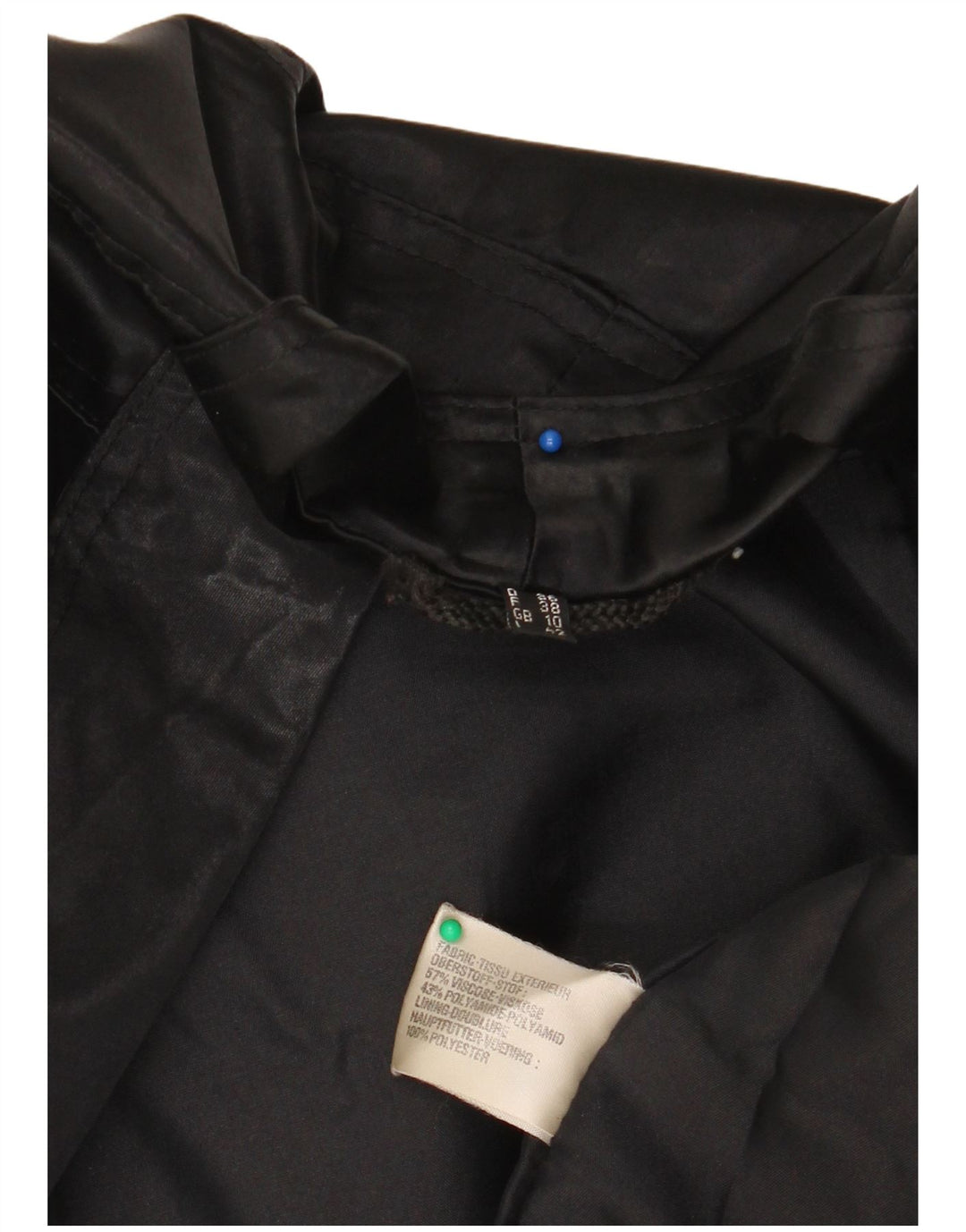 Colette Wolfgang Kaiser Veste Bomber Femme UK 10 Petite Viscose Noire