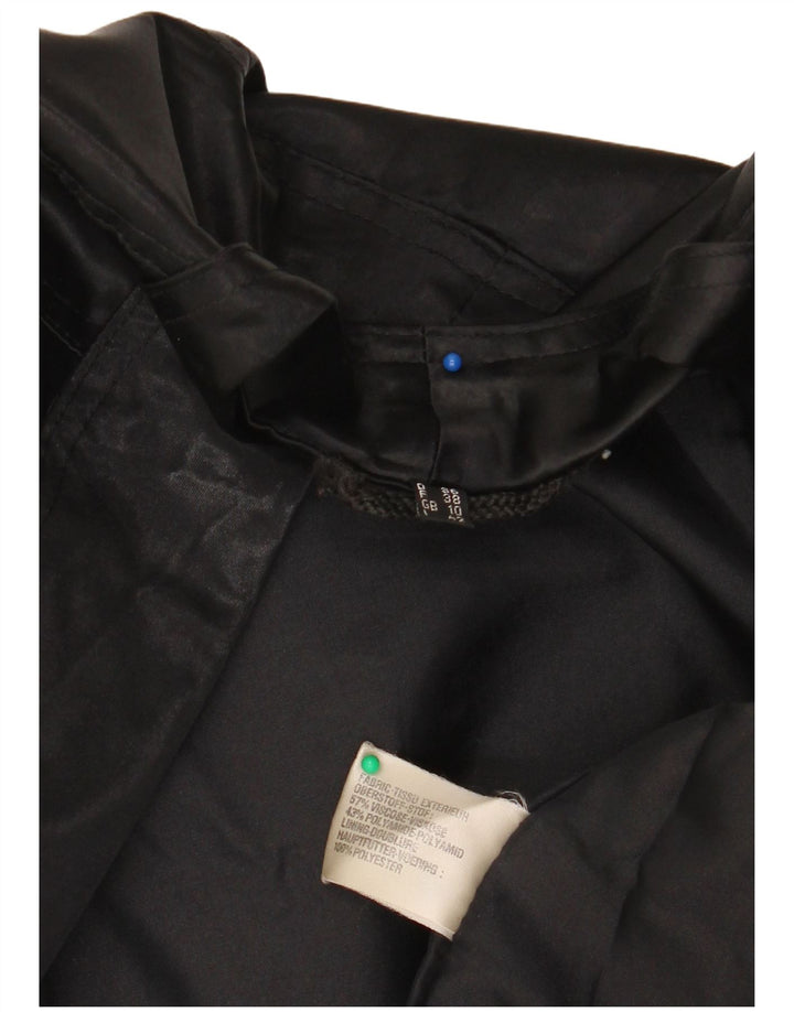 Colette Wolfgang Kaiser Veste Bomber Femme UK 10 Petite Viscose Noire