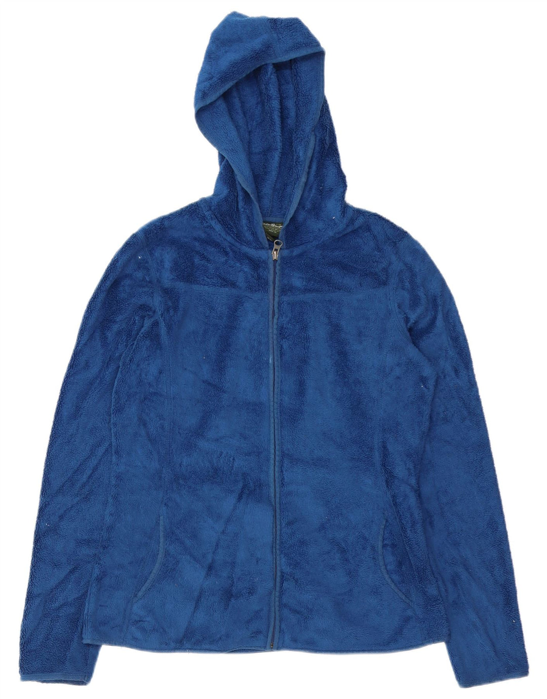 Eddie Bauer Veste polaire à capuche pour femme UK 14 Bleu moyen Polyester