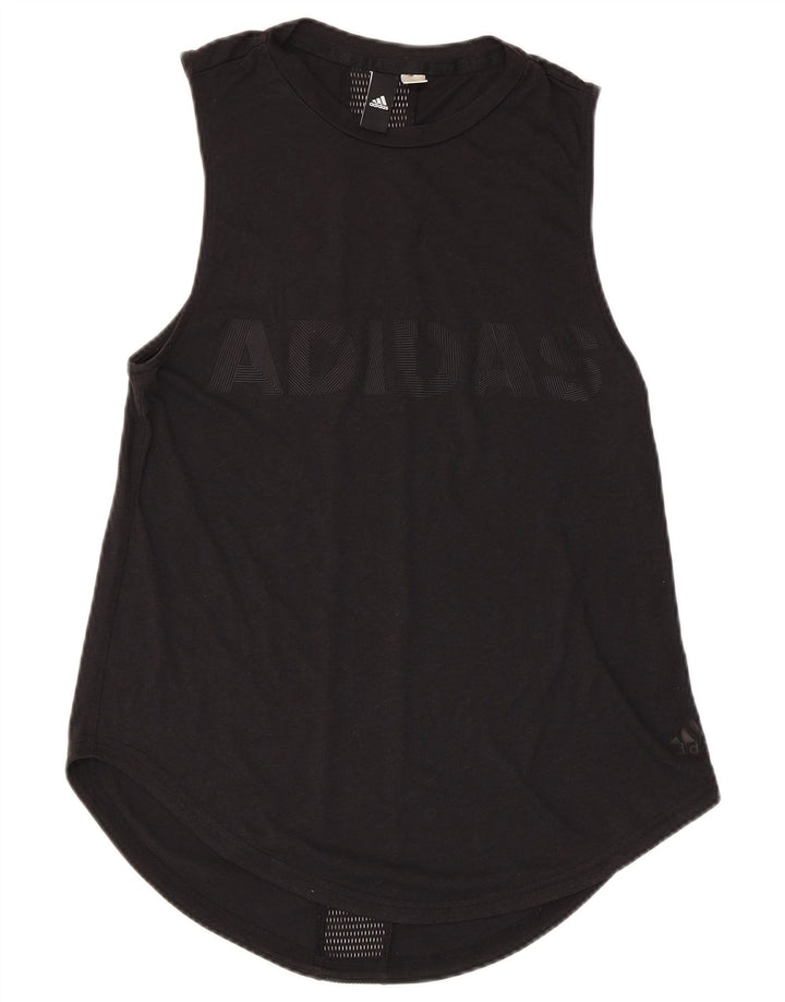 ADIDAS Débardeur graphique pour femme UK 8 Small Noir