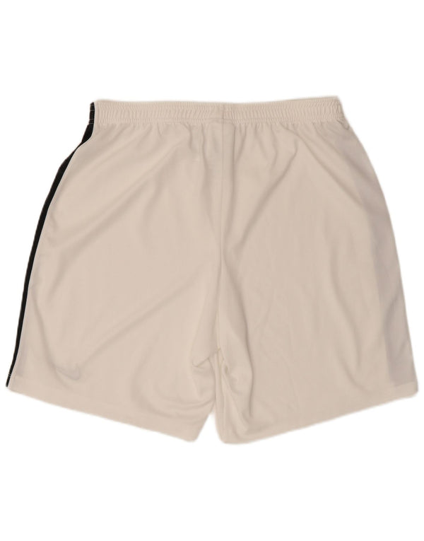 Nike Short de sport Dri Fit pour femme XL W34 L8 Blanc Colorblock Polyester