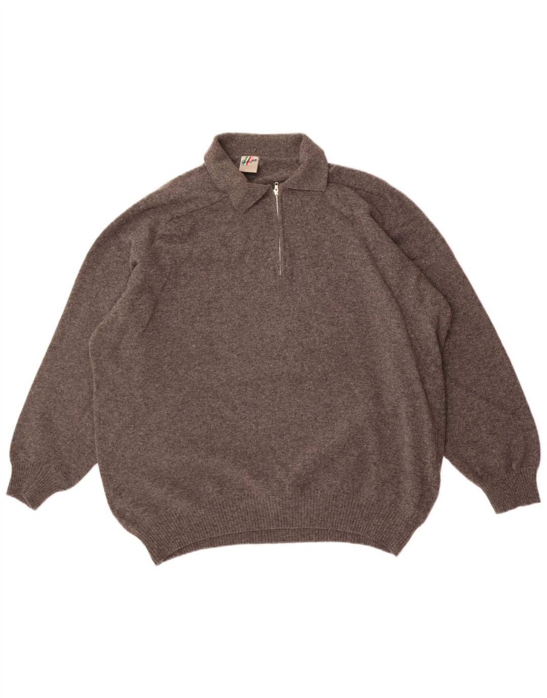 Walbusch Studio Pitti Pull à col polo pour homme Gris 2XL Laine vierge