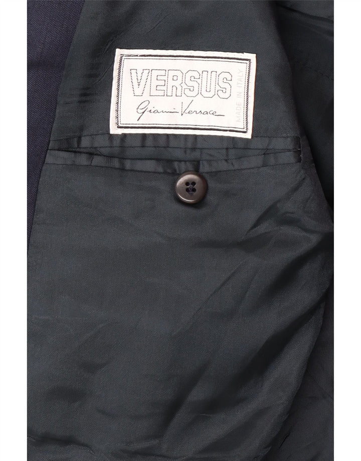 GIANNI VERSACE Costume 2 pièces pour homme UK 40 Large W30 L30 Bleu marine classique