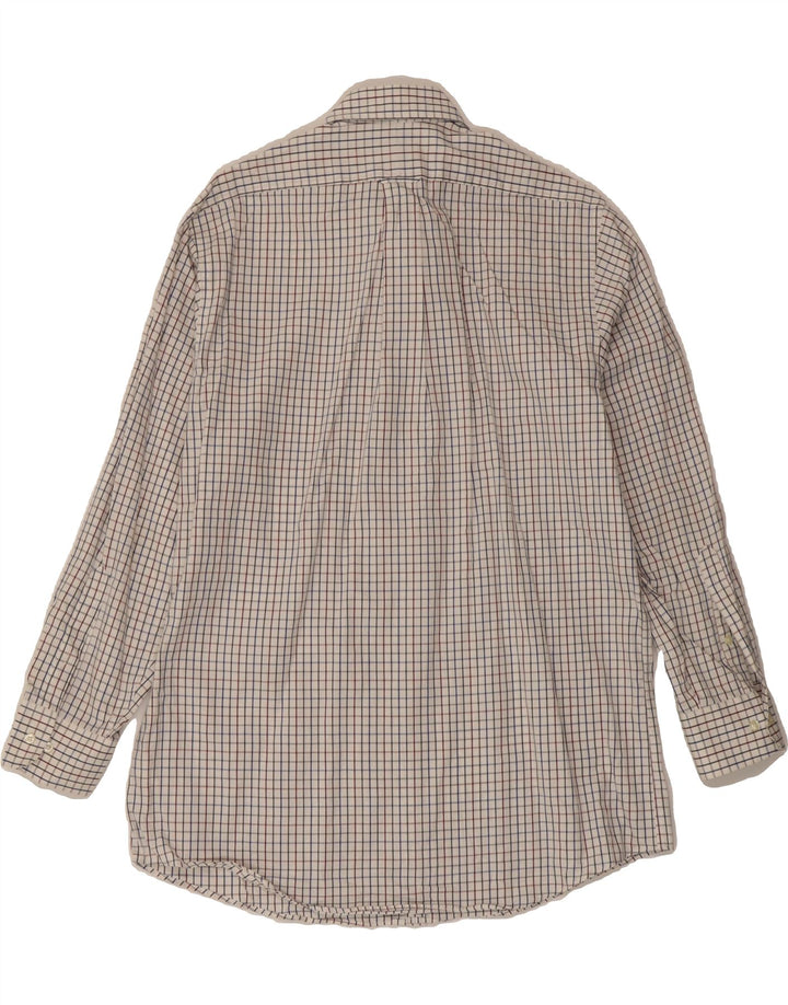 IZOD Mens Shirt Size 16 Large White Check Cotton Vintage Izod and Second-Hand Izod from Messina Hembry 