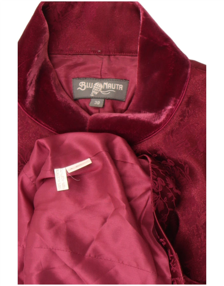 Blunauta Veste blazer surdimensionnée à 3 boutons pour femme IT 38 XS Bordeaux Floral