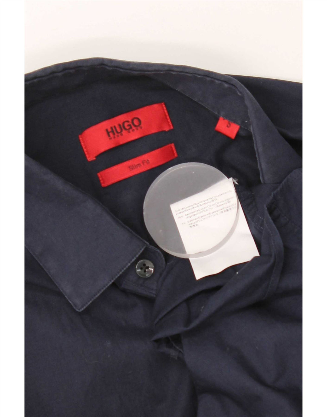 Hugo Boss Chemise Slim Fit Small Bleu Marine Coton