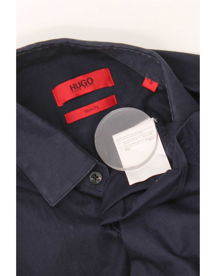 Hugo Boss Chemise Slim Fit Small Bleu Marine Coton