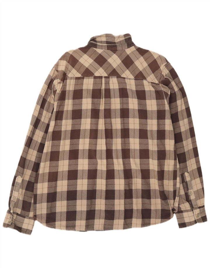 Mountain Warehouse Chemise en flanelle pour homme 2XL en coton à carreaux marron