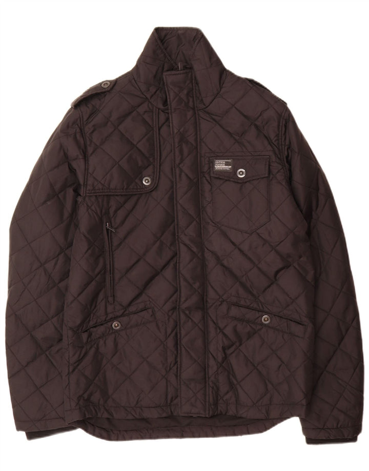 Jack & Jones Veste matelassée militaire pour homme UK 38 Medium Black Nylon