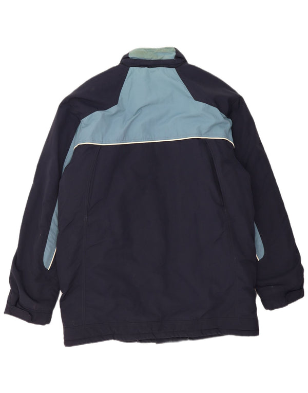Adidas Veste coupe-vent pour homme UK 38 Medium Bleu marine Colourblock Polyamide
