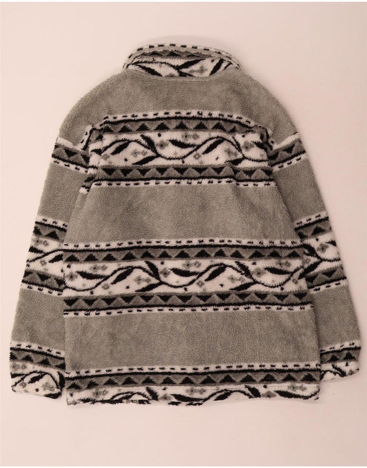 Veste polaire homme vintage UK 38 gris moyen Fair Isle
