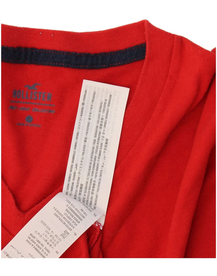 HOLLISTER Mens T-Shirt Top Medium Red Cotton
