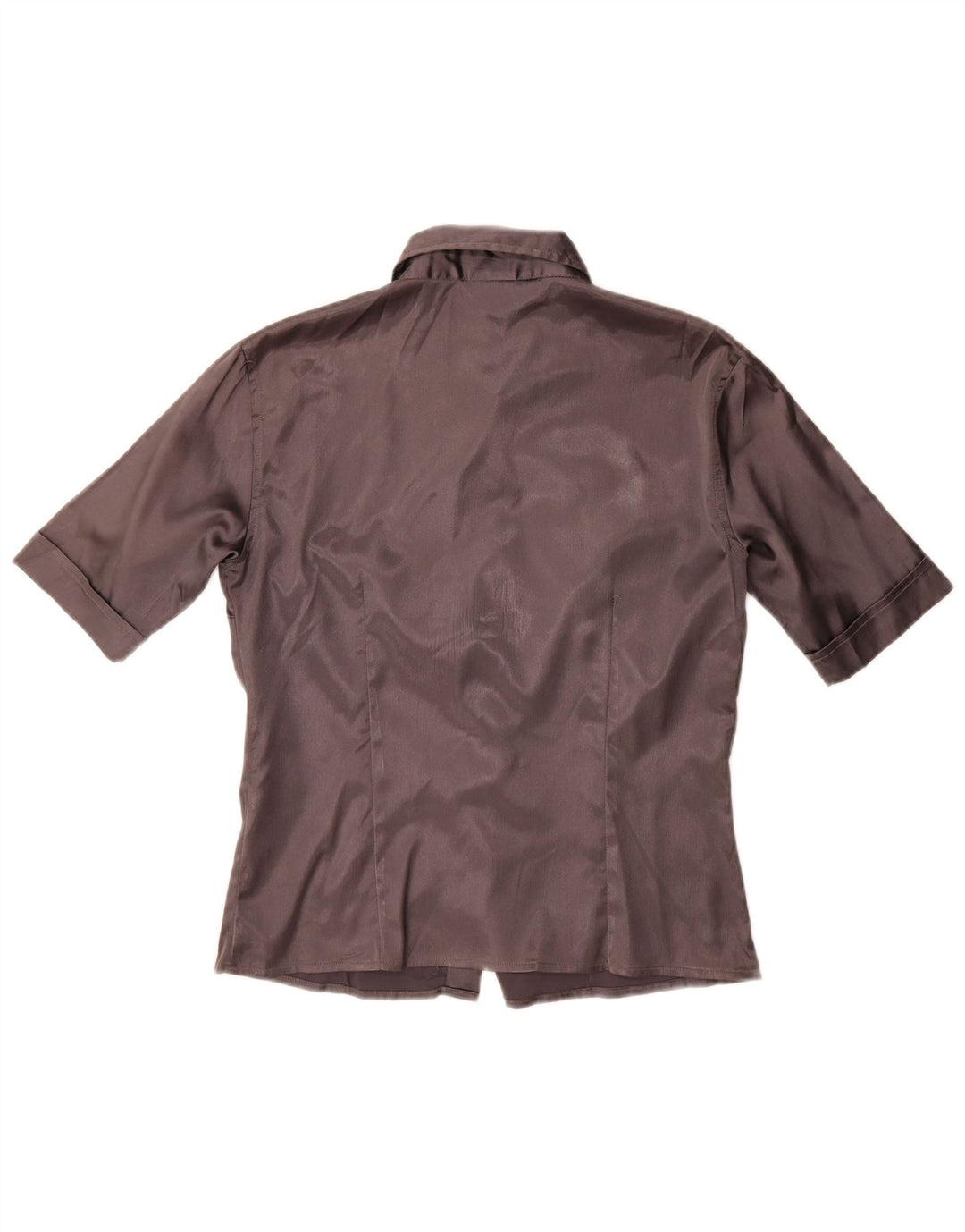 Stefanel Chemise à manches courtes pour femme UK 14 Large Gris