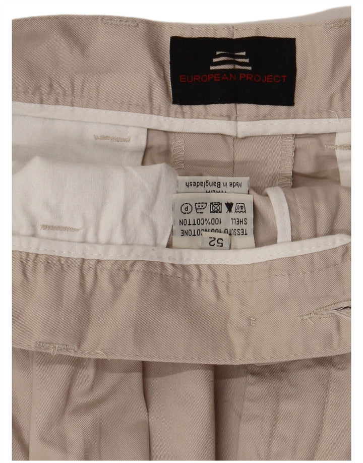 EUROPEAN PROJECT Short Chino Pegged Homme IT 52 XL W32 Coton Beige